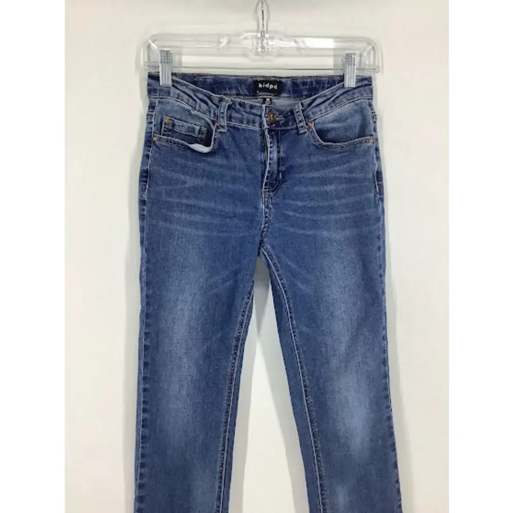 Kid Pik Girl's Medium Wash Denim Blue Skinny Jeans Kids Youth Size 14